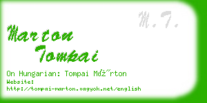 marton tompai business card